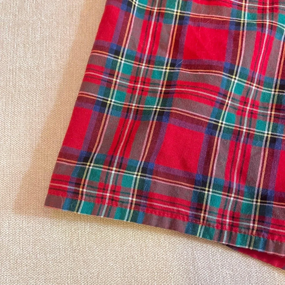 VTG Hanes Cotton Full Cut Boxer Short Mens Large Boxers Comfort Flex Red Plaid